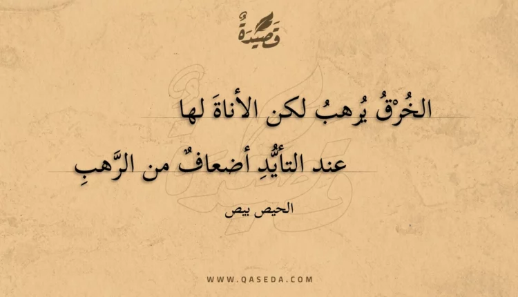 قصيدة الخرق يرهب لكن الأناة لها