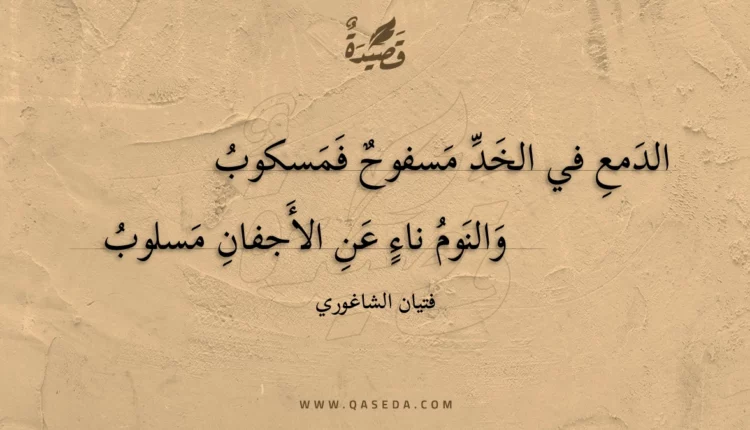 قصيدة الدمع في الخد مسفوح فمسكوب