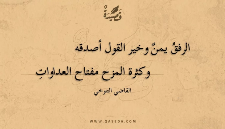 قصيدة الرفق يمن وخير القول أصدقه