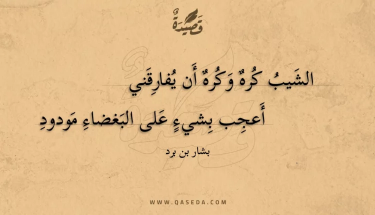 قصيدة الشيب كره وكره أن يفارقني