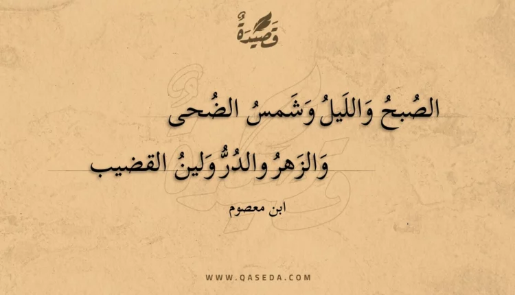قصيدة الصبح والليل وشمس الضحى