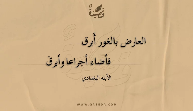 قصيدة العارض بالغور أَبرق