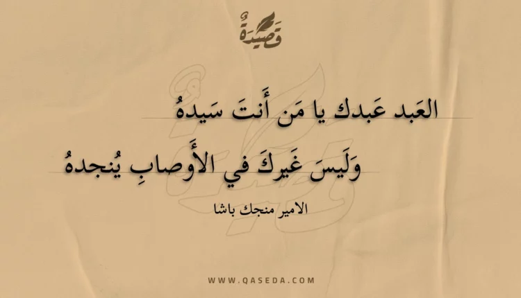قصيدة العبد عبدك يا من أنت سيده