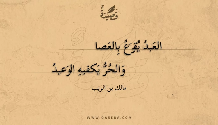 قصيدة العبد يقرع بالعصا