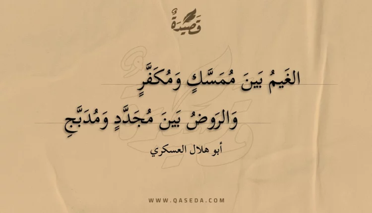 قصيدة الغيم بين ممسك ومكفر