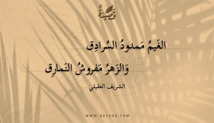 قصيدة الغيم ممدود السرادق