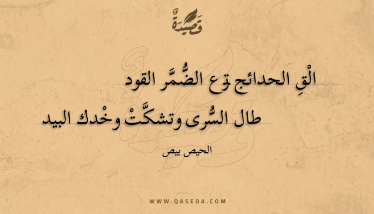 قصيدة الق الحدائج ترع الضمر القود