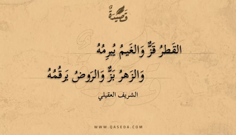 قصيدة القطر قز والغيم يبرمه