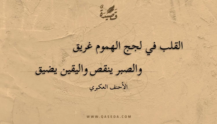 قصيدة القلب في لجج الهموم غريق