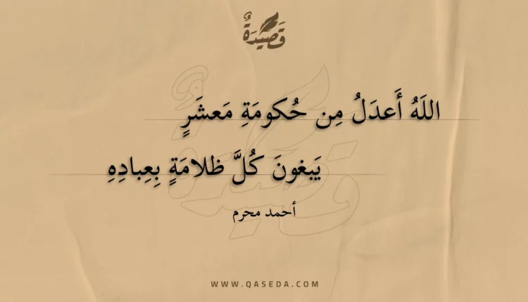 قصيدة الله أعدل من حكومة معشر