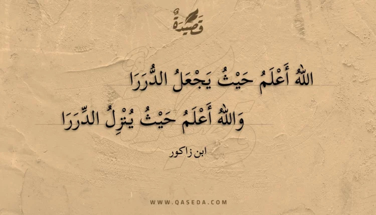 قصيدة الله أعلم حيث يجعل الدررا