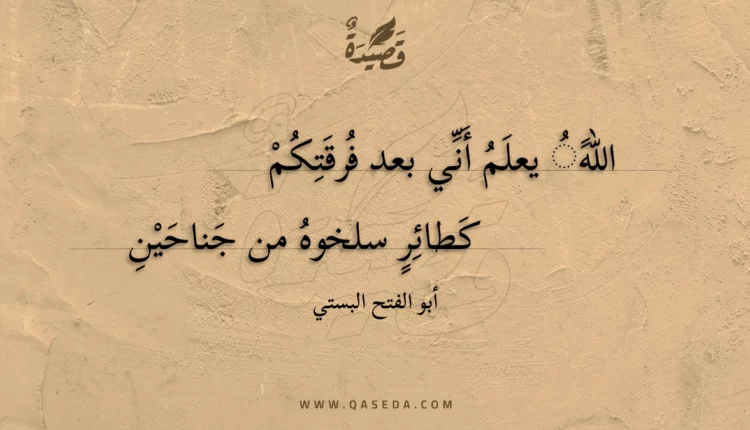 قصيدة الله يعلم أني بعد فرقتكم