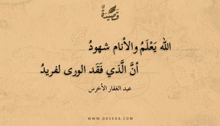 قصيدة الله يعلم والأنام شهود