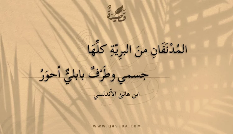قصيدة المدنفان من البرية كلها