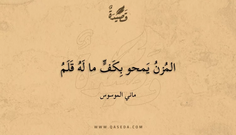قصيدة المزن يمحو بكف ما له قلم