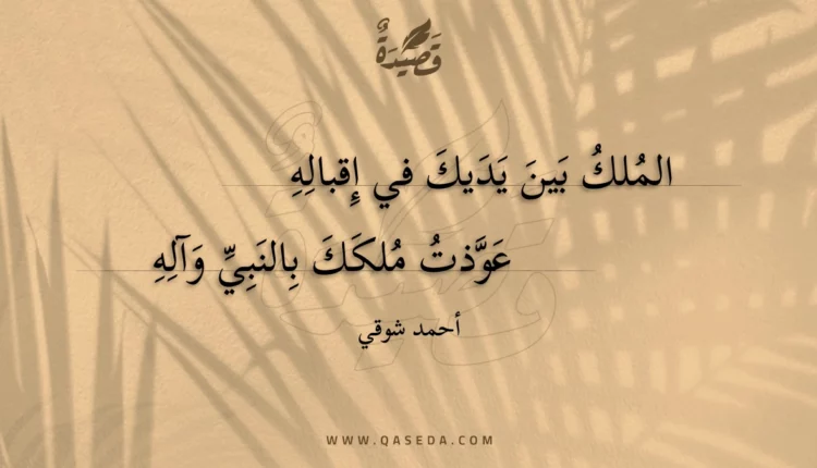 قصيدة الملك بين يديك في إقباله