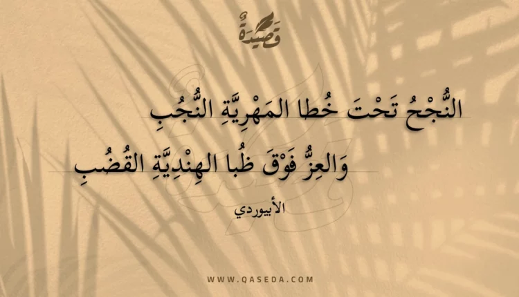 قصيدة النجح تحت خطا المهرية النجب