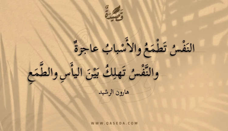 قصيدة النفس تطمع والأسباب عاجزة