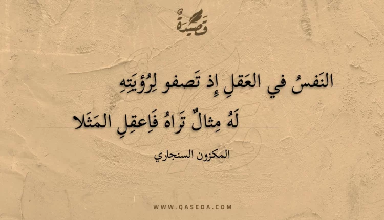 قصيدة النفس في العقل إذ تصفو لرؤيته
