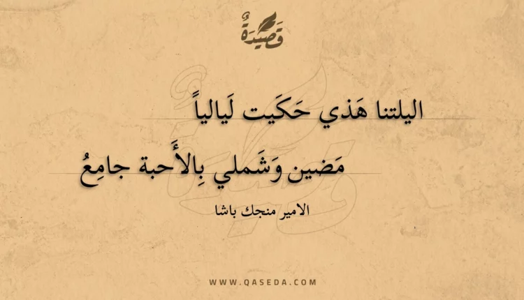 قصيدة اليلتنا هذي حكيت لياليا
