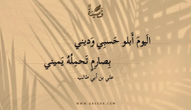 قصيدة اليوم أبلو حسبي وديني