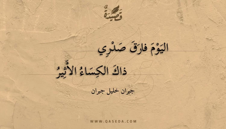 قصيدة اليوم فارق صدري