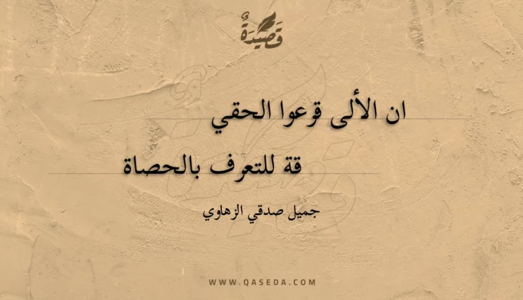 قصيدة ان الألى قرعوا الحقيقة