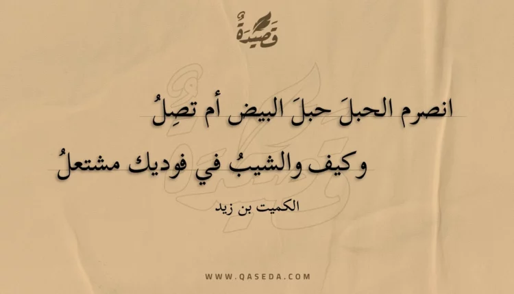 قصيدة انصرم الحبل حبل البيض أم تصل