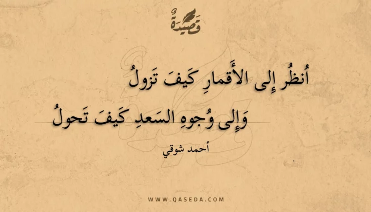 قصيدة انظر إلى الأقمار كيف تزول