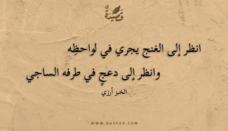 قصيدة انظر إلى الغنج يجري في لواحظه
