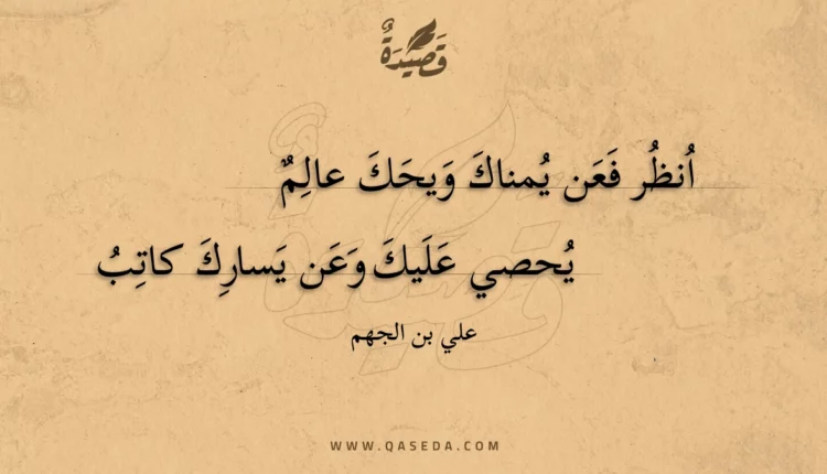 قصيدة انظر فعن يمناك ويحك عالم