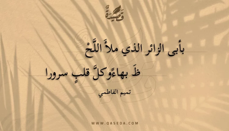 قصيدة بأبى الزائر الذي ملأ اللحظ