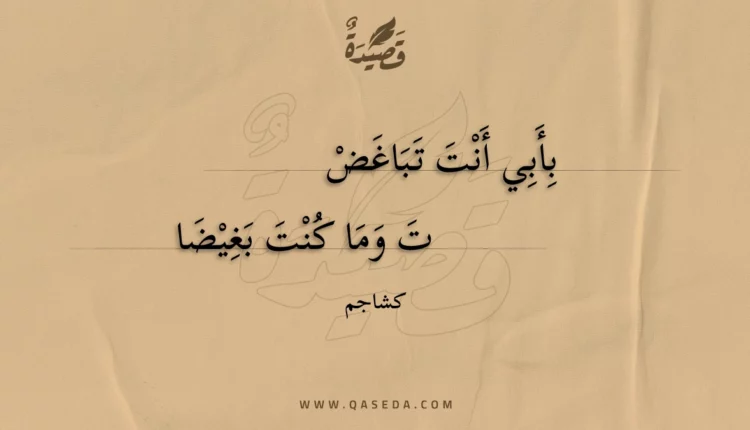قصيدة بأبي أنت تباغضت