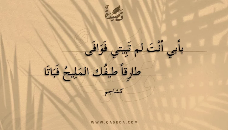 قصيدة بأبي أنت لم تبيتي فوافى