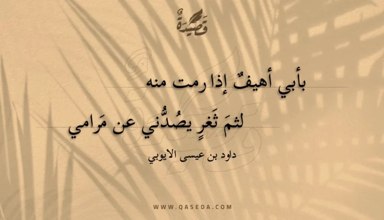 قصيدة بأبي أهيف إذا رمت منه