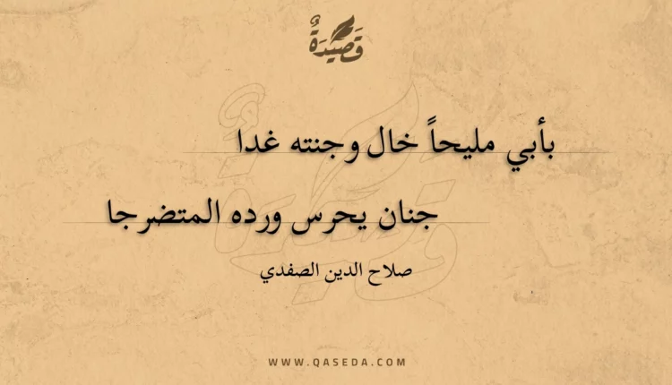 قصيدة بأبي مليحا خال وجنته غدا