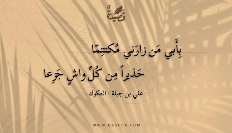 قصيدة بأبي من زارني مكتتما