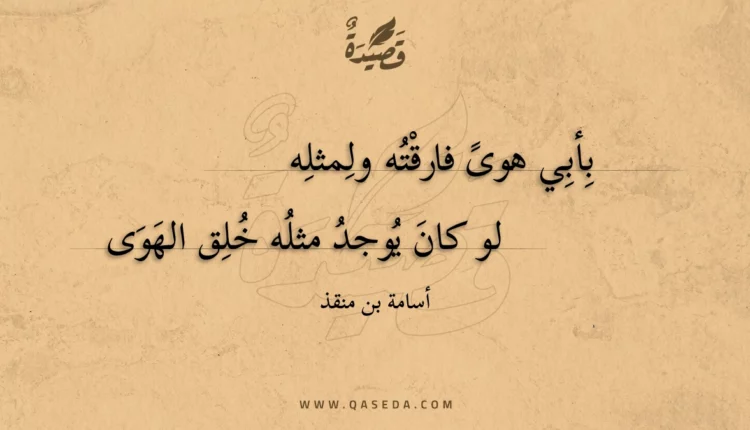 قصيدة بأبي هوى فارقته ولمثله
