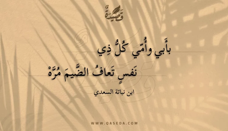 قصيدة بأبي وأمي كل ذي