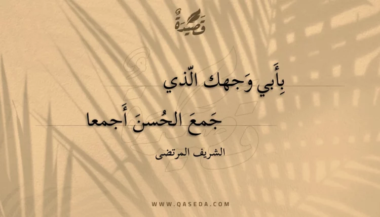 قصيدة بأبي وجهك الذي