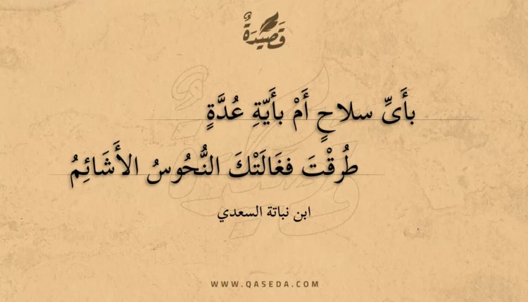 قصيدة بأى سلاح أم بأية عدة