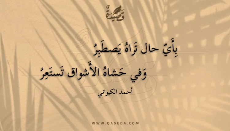 قصيدة بأي حال تراه يصطبر