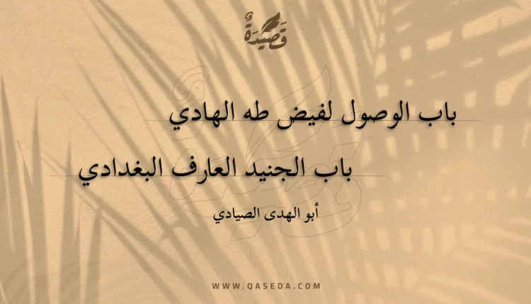 قصيدة باب الوصول لفيض طه الهادي