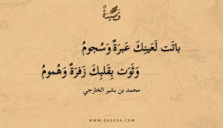 قصيدة باتت لعينك عبرة وسجوم