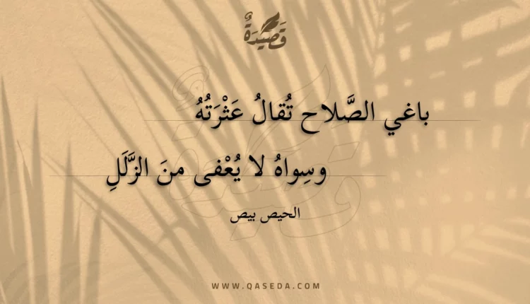 قصيدة باغي الصلاح تقال عثرته