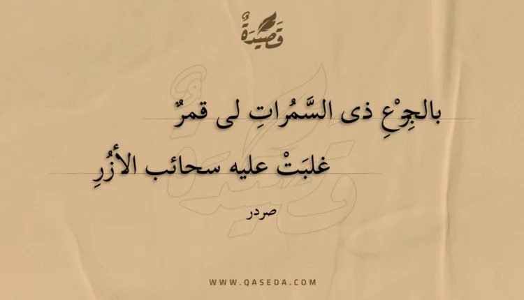 قصيدة بالجزع ذى السمرات لى قمر