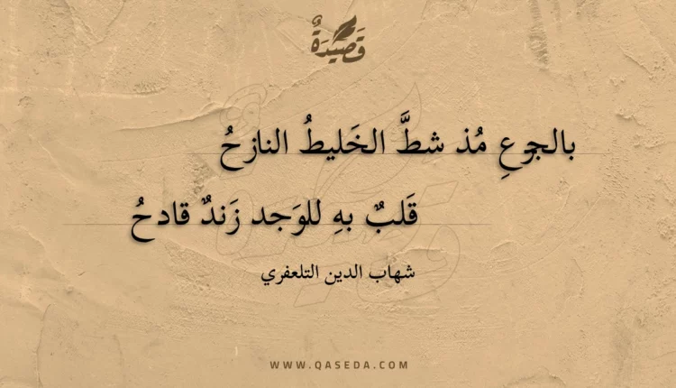 قصيدة بالجزع مذ شط الخليط النازح