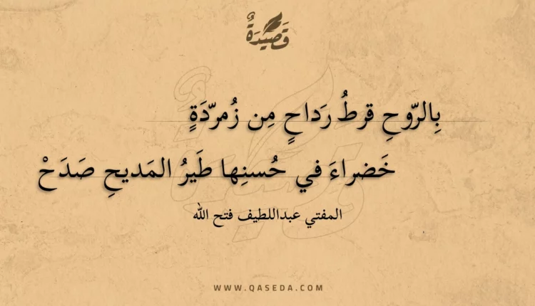 قصيدة بالروح قرط رداح من زمردة