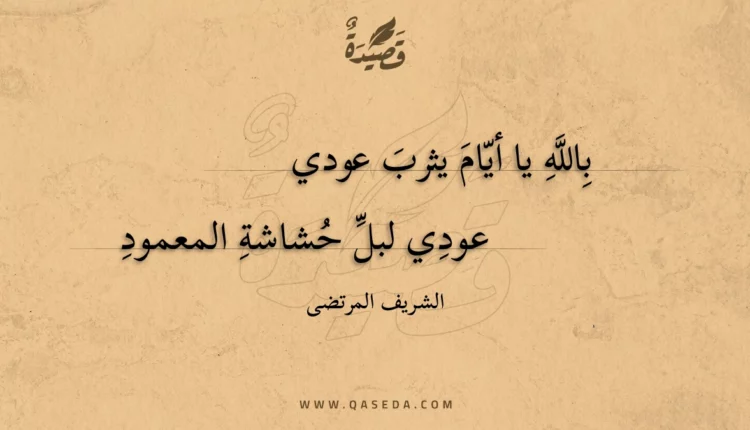 قصيدة بالله يا أيام يثرب عودي