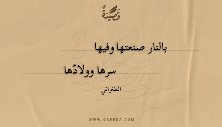 قصيدة بالنار صنعتها وفيها